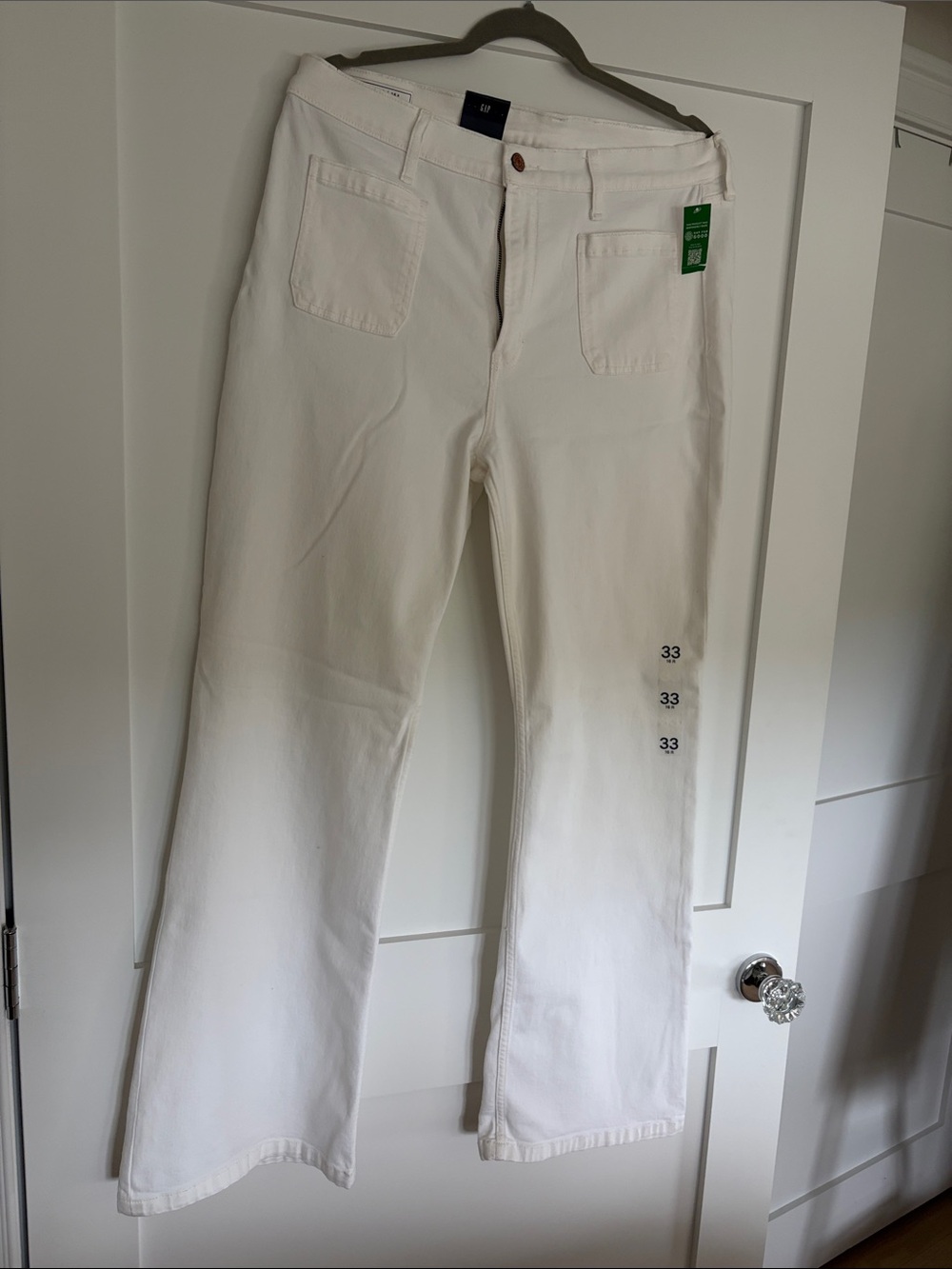 GAP White Stretch Flare Jeans